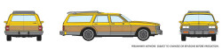 Rapido Trains Inc HO 800004 1980-1985 Chevrolet Caprice Station Wagon - Yellow 'Woody'