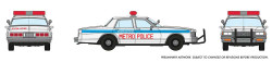 Rapido Trains Inc HO 800008 1980-1985 Chevrolet Impala Sedan - Metro Police White Blue Red