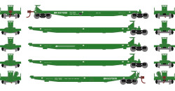 Athearn RTR HO ATH15660 IMPACK Spine Car Burlington Northern BN #637500 5-Pack