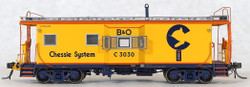 Tangent Scale Models HO 60029-01 International Car Company B&O Class I-18 Steel Bay Window Caboose Chessie System  '1973+ Repaint Version 2' B&O #C3023