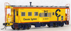 Tangent Scale Models HO 60026-01 International Car Company B&O Class I-18 Steel Bay Window Caboose Chessie System '1979+' B&O #C3031