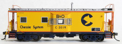 Tangent Scale Models HO 60017-01 International Car Company B&O Class I-18 Steel Bay Window Caboose Chessie System 'Raceland Repaint 1980+' B&O #C3019