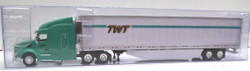 Trucks N Stuff HO TNS114 Peterbilt 579 Sleeper Cab Tractor with 53' Reefer Trailer 'TWT'