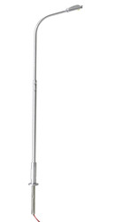 Atlas N 70000147 Streetlight Single Arm Gray Mast Warm White LED 3-Pack