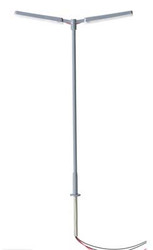 Atlas N 70000159 Parking Lot Light Double Arm Gray Mast Warm White LED 3-Pack