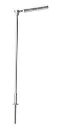 Atlas HO 70000173 Parking Lot Light Single Arm Silver Mast Warm White LED 3-Pack