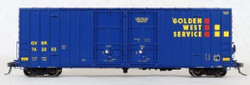 Tangent Scale Models HO 29013-02 Gunderson Brothers 50’ 6089cf High Cube Double Plug Door Box Car Golden West Service 'B-70-43 Repaint 1996+' GVSR #742012