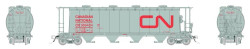 Rapido Trains Inc HO 127023-369490 NSC 3800cuft Covered Hopper Canadian National 'Wet Noodle' Delivery Scheme CN #369490