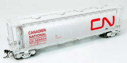 Rapido Trains Inc HO 127024-371673 NSC 3800cuft Covered Hopper Canadian National 'Wet Noodle' Delivery Scheme White Car CN #371673