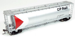 Rapido Trains Inc HO 127028-382263 MIL 3800cuft Covered Hopper CP Rail 'Large Multimark' Silver Repaint CP #382263