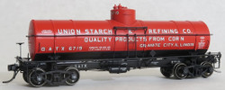 Tangent Scale Models HO 19017-08 General American GATC 8,000 Gallon 1917-Design Radial Course Tank Car ‘Union Starch and Refining Company 1950+’ GATX #6720