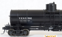 Tangent Scale Models HO 19025-03 General American GATC 8,000 Gallon 1917-Design Radial Course Tank Car VENX '1964 North American Lease' VENX #592