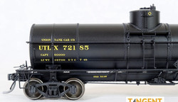 Tangent Scale Models HO 19026-01 General American GATC 8,000 Gallon 1917-Design Radial Course Tank Car UTLX ‘Black Repaint 1948+’ UTLX #72150