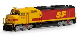 Athearn RTR N ATH15383 DCC/Tsunami 2 EMD FP45 Santa Fe 'Kodachrome' SF #5991