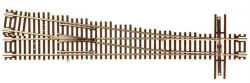 Atlas N 2053 Code 55 Turnout with Nickel-Silver Rail & Brown Ties - No.7 Right Hand