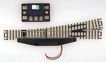 Atlas N 2700 Code 80 No. 4 Remote Turnout 'Standard Line' with Nickel Silver Rail & Black Ties - Left Hand