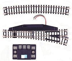 Atlas N 2701 Code 80 No. 4 Remote Turnout 'Standard Line' with Nickel Silver Rail & Black Ties - Right Hand