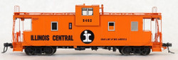 Tangent Scale Models HO 60210-07 IC Centralia Shops Steel Wide-Vision Caboose Illinois Central 'Original Orange Split Rail 1970' IC #9477