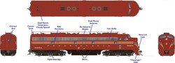 Rapido Trains Inc HO 28031 DCC Ready EMD E8A Pennsylvania RR '5 Stripe Scheme' PRR #5835