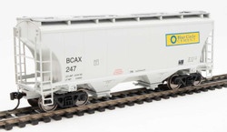 Walthers Mainline HO 910-7567 39' Trinity 3281 2-Bay Covered Hopper Blue Circle Cement BCAX #247