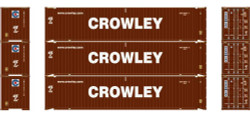 Athearn RTR HO ATH28040 45' Container Crowley Set #1 3-Pack
