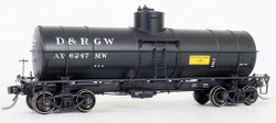 Tangent Scale Models HO 19068-02 General American 1917-design 10,000 Gallon Insulated Tank Car D&RGW ‘Company Service 1970+' AX #6245