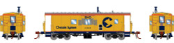 Athearn Genesis HO ATHG78547 DCC/NCE Equipped C-26A ICC Caboose with Lights Chessie/B&O #C-3835