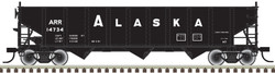 Atlas Trainman HO 20006914 AAR 70 Ton 9-Panel 3-Bay Open Hopper Arched End Alaska Railroad ARR #14734