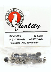 ScaleTrains Fox Valley Models N FVM3603 Semi-Scale Wheelsets .563” Axle 36" Wheel 12-Pack