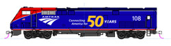 Kato N 176-6037-LS-DMW GE P42 Genesis with DCC/ESU LokSound V5 Amtrak 'Phase VI' w/ 50th Anniversary Logo AMTK #108