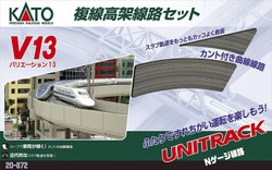 Kato N 20-876 Unitrack V16 Double Track Outer Loop Set - Concrete Ties