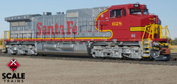 ScaleTrains Rivet Counter N SXT38511 DCC/ESU LokSound 5 Equipped GE DASH 9-44CW Locomotive Santa Fe 'Warbonnet' ATSF #628