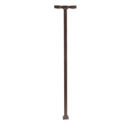 Atlas N 70000191 Light Fixture Double-Arm Square Bronze Color Warm White LED 30 Scale Feet Tall 3-Pack