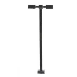 Atlas HO 70000212 Light Fixture Double-Arm Square Black Color Cool White LED 15 Scale Feet Tall 3-Pack
