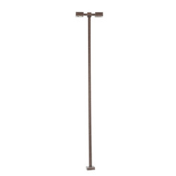 Atlas HO 70000213 Light Fixture Double-Arm Square Bronze Color Warm White LED 30 Scale Feet Tall 3-Pack