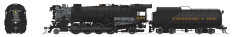 Broadway Limited Imports Brass Hybrid HO 7597 C&O K-2 Mikado with Paragon4 Sound/DC/DCC & Smoke with 12-VC Tender - C&O #1182