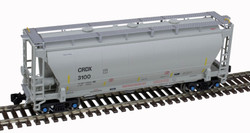 Atlas Master Plus N 50006207 Trinity 3230 Pressure Differential PD Covered Hopper Chicago Freight Car CRDX #3100
