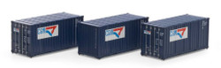 Athearn HO ATH27787 20' Corrugated Container CGM CGTU #1 3-Pack