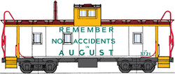 Intermountain HO Centralia Car Shops CCS1068-06 Union Pacific CA-4 Caboose 'Make Courtesy Cantagious' UP #3856
