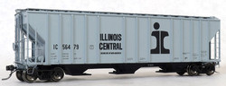 Tangent Scale Models HO 28110-08 General American 4700 Covered Hopper Illinois Central 'Delivery Gray 1-1967' IC #56496