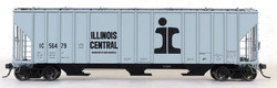 Tangent Scale Models HO 28110-09 General American 4700 Covered Hopper Illinois Central 'Delivery Gray 1-1967' IC #56498