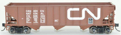 Bowser HO 42904 70 Ton 12 Panel Triple Hopper Car Canadian National 'Large Noodle Logo' CN #326002