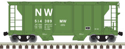 Atlas Trainman HO 20006561 PS-2 Covered Hopper Car Norfolk & Western 'MOW green' NW #514385