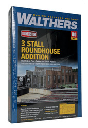 Walthers Cornerstone HO 933-2901 3-Stall Modern Roundhouse Addition - Kit