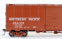 Tangent Scale Models HO 23120-08 Pullman-Standard Southern Pacific Lines Postwar 40’6” Box Car w/ 7′ Door Southern Pacific Brown B-50-28 'Delivery 1950+' SP #102297