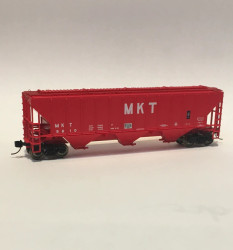 Trainworx N 24472-01 Pullman-Standard PS2-CD 4427 High-Side Covered Hopper Missouri-Kansas-Texas red MKT #9610