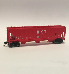 Trainworx N 24472-03 Pullman-Standard PS2-CD 4427 High-Side Covered Hopper Missouri-Kansas-Texas red MKT #9798