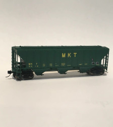 Trainworx N 24472-06 Pullman-Standard PS2-CD 4427 High-Side Covered Hopper Missouri-Kansas-Texas green MKT #9755