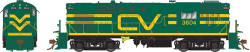 Rapido Trains Inc HO 31059 DCC Ready ALCo RS-11 Locomotive Central Vermont 'Green w/Noodle' CV #3606