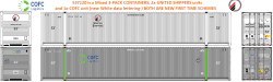 Jacksonville Terminal Company N 537120 53' High Cube Corrugated Side Containers United Shippers & COFC LOGISTICS - 3-Pack